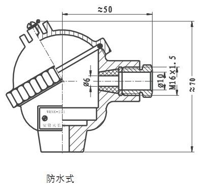 WRNK-231鎧裝熱電偶結構圖